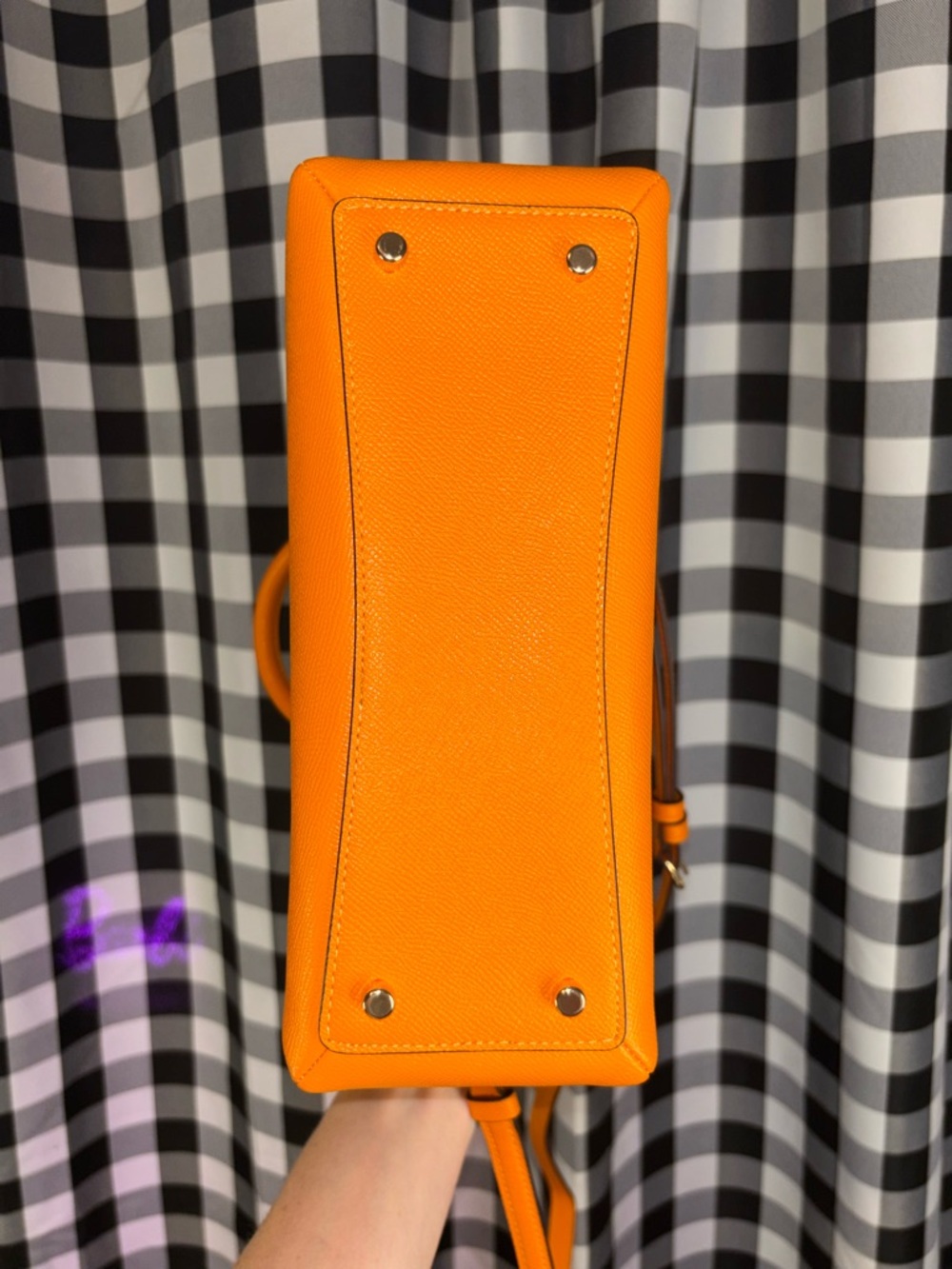 Coach Mini Lillie Orange Crossgrain Leather Carryall 2020 - Picture 5 of 8